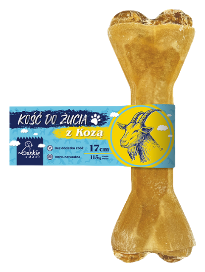Kość do żucia z kozą 17 cm