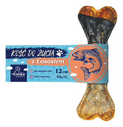 Kość do żucia z łososiem 12 cm