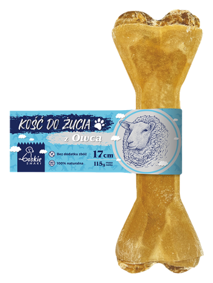 Kość do żucia z owcą 17 cm
